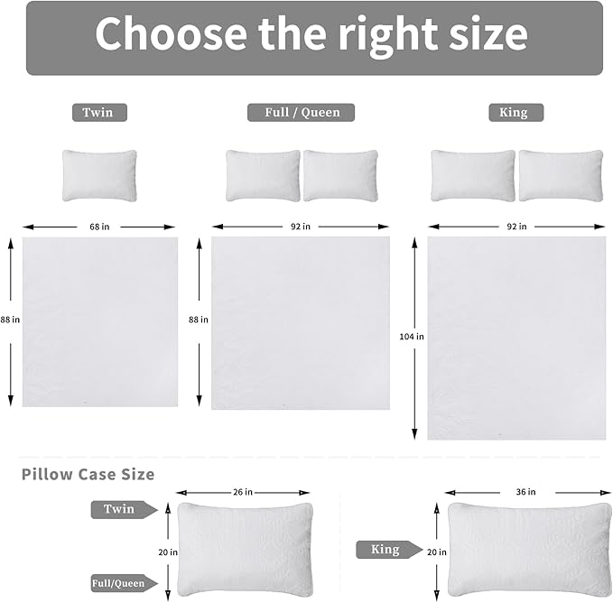 Easy-Going Twin Size Reversible Quilt Set with 1 Quilt and 1 Pillow Sham, Soft Bed Quilt Cover, Water Resistant Lightweight Microfiber Bedspread, Stain Resistant, Olive Leaf-White/White