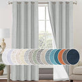 PrinceDeco 100% Blackout Linen Curtains for Bedroom Faux Linen Fabric Extra Long Curtains 96 Inches Long Room Darkening Sun Blocking Curtain with White Liner Backing,52 X 96In,Glacier Grey