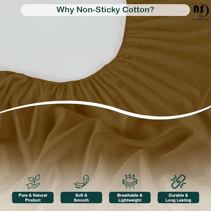 NON Sticky cotton Twin Size Sleeper Sofa Sheets, 4 Piece Egyptian Cotton Bed Sheet Set for Sofa Bed, 8" Deep Pocket for Pull Out Couch Mattress, 39" x 75", Taupe Solid, Soft & Breathable