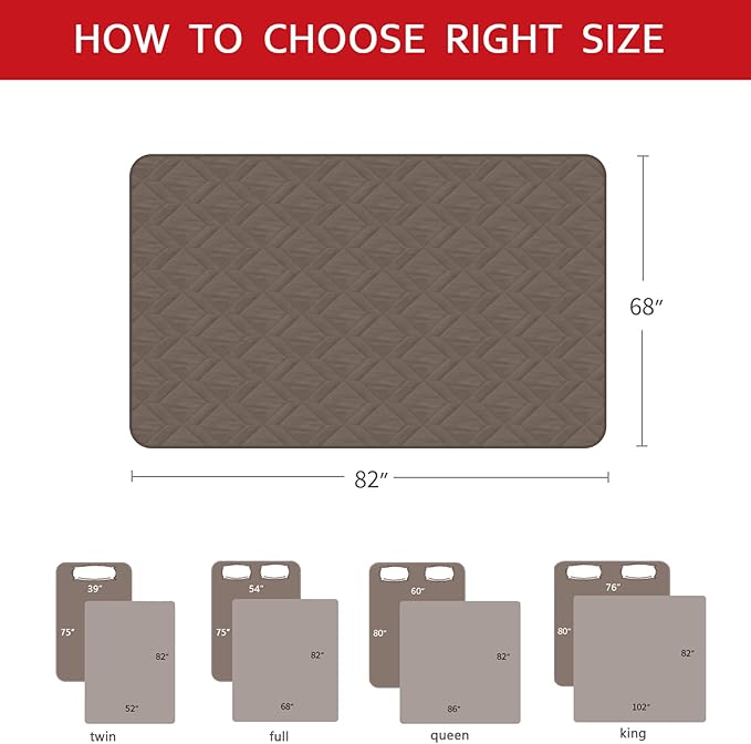 Moonsea Waterproof Blanket Dog Bed Cover with Non-Skid Bottom, Couch Cover for Dogs, Mattress Protector Furniture Protector, Bed Couch Sofa(68" X 82"), Chocolate