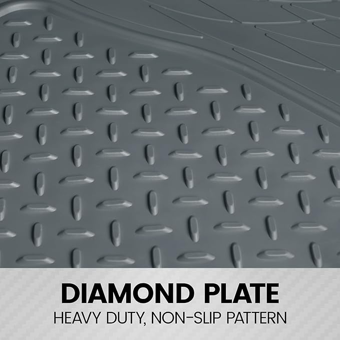 BDK Heavy Duty Rubber Cargo Mat Liner - All-Weather Trunk Protection, Trim-to-Fit Design for Cars, SUVs, Vans & Trucks - Non-Slip, Waterproof, Durable Cargo Floor Liner - 46" x 56.75" x 0.25" - Gray