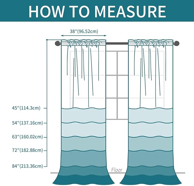 Sheer Curtains 84 Inches Long 2 Panels, Rod Pocket Short Curtain for Kitchen, Bedroom, Cafe Window(Lavender 38" W x 84" L)
