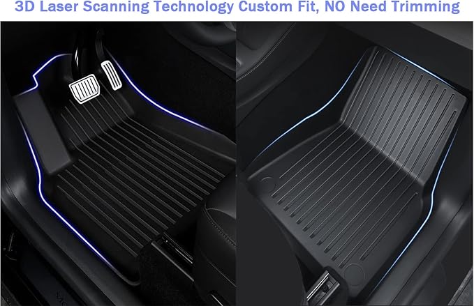 Camry Floor Mats Compatible with 2018-2025 Toyota Camry FWD Models, Non Hybrid or AWD Models，All Weather 3D Tech Waterproof Durable Anti-Slip TPE Floor Liners 1st ＆ 2nd Row Custom-fit Set Accessories