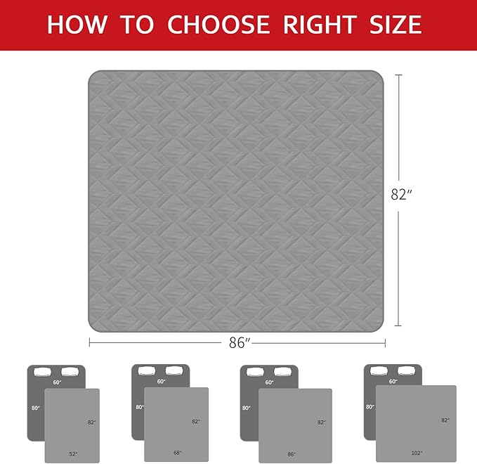 Moonsea Waterproof Dog Bed Cover Pet Blanket Sofa with Non-Skid Bottom, Couch Cover for Dogs, Mattress Protector Furniture Protector(86" X 82")