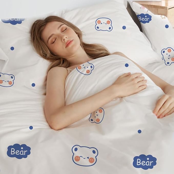 Portable Disposable Bed Sheet, Duvet Cover, Pillowcase Four Piece Set,Disposable Bed Sheets, Quilt Cover and Pillow case Set for Hotel and Travel,Non-Woven,94.49x86.61inches Double Bed