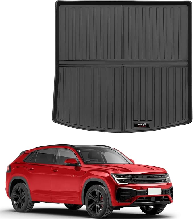 Custom Car Cargo Mats Trunk Liner All Weather TPE Protection Mat Accessories (for 2020-2026 VW Atlas Cross Sport)