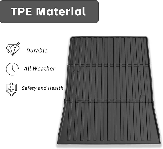 3Pcs for Tesla Cybertruck Trunk Mats Accessories 2024 2025 Custom Fit All Weather TPE Cargo Liner,Heavy Duty Pickup Truck Bed/Lower/Frunk Mat