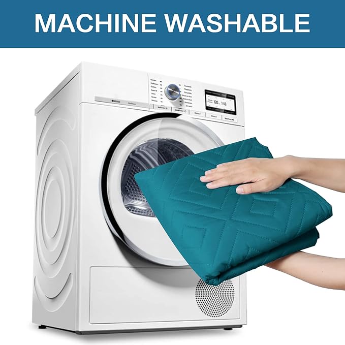 H.VERSAILTEX Reversible Chair Cover Furniture Protector Anti-Slip Couch Cover Water Resistant 2" Elastic Straps Chair Slipcover Pets Fit Sitting Width Up to 21" (Chair:75" x 65", Dark Teal/Beige)