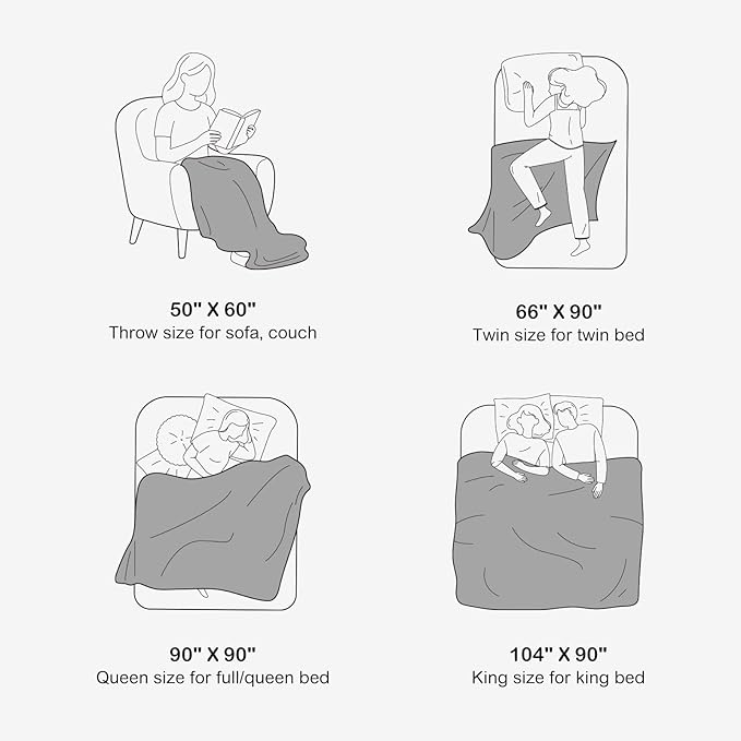 100% Cotton Waffle King Blanket with Fringe 104"x90", Pre-Washed Waffle Weave Blanket for All Season, Lightweight Breathable Soft Cozy Throw Blanket for Couch, Bed, Travel (Light Grey)