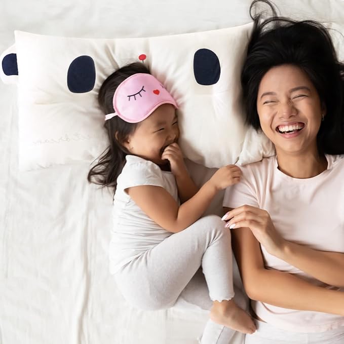 Choc chick Toddler Pillow,20X12Inches Machine Washable Soft Hypoallergenic Kids Pillows,Child Cute Animal Design Perfect Toddler Pillows for Sleeping (Panda)