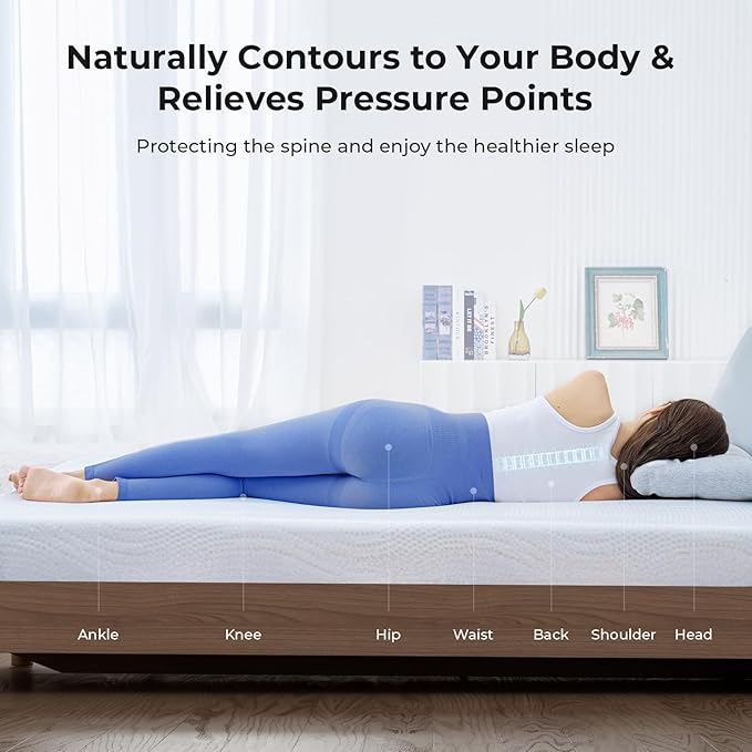 Cooling Mattress Topper Twin XL Size 2 Inch, Cooling Gel & Bamboo Charcoal Memory Foam Mattress Topper for Back Pain Relief, Firm Dual-Layer Foam Bed Pad with Removable Cover College Dorm