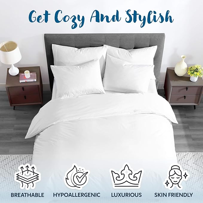 Guardmax Waterproof Duvet Cover - Jersey Fabric with Zipper Closure | Premium Quality, Bed Bug & Allergen Proof Twin (68 x 86)