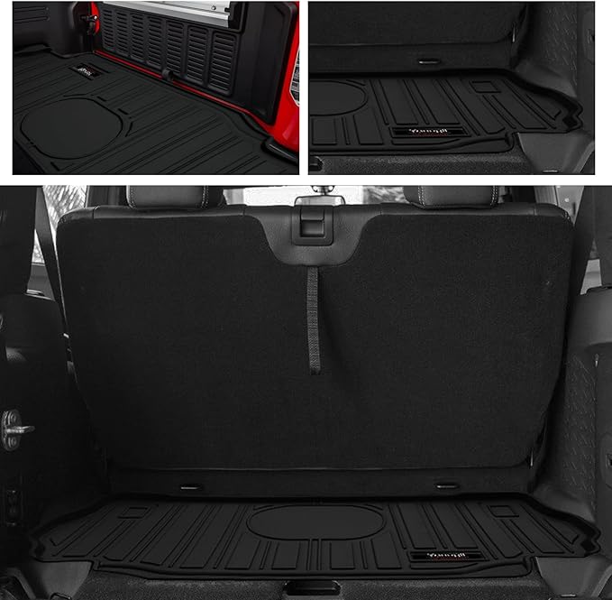 Custom Cargo Mats Trunk Liner All Weather TPE for 2007-2018 Jeep Wrangler JK 2 Door Accessories (for 2007-2018 Jeep Wrangler JK 2 Door)