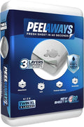 Peelaways Waterproof Disposable Bed Sheets – As Seen On Shark Tank | 3-Layer Absorbent Wellness Sheets for Elderly, Homecare, Hospital Use and Travel
