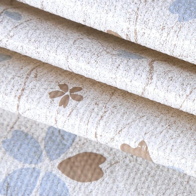 RAY STAR 12X120 Inch Shelf Liner for Kitchen Cabinets, Non-Adhesive Cabinet Liner Washable, PVC Drawer Liner for Dresser Non-Slip Bathroom (Floral)(2 Roll)