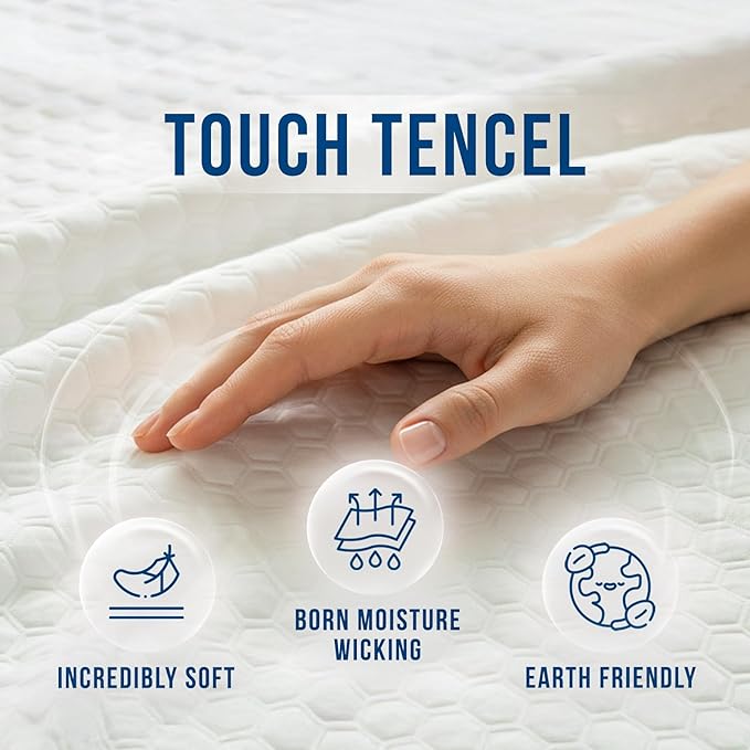 Luxury King Size Tencel Waterproof Mattress Protector Deep Pocket - Premium Cooling Bed Cover Pad - Hypoallergenic & Allergy-Friendly - Oeko-Tex Certified - Ultra Soft & Breathable