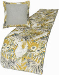 The HomeCentric King/Queen/Twin Grey & Yellow Decorative Full 68"x18" Bed Runner with 2 Pillow Cover, Cockatoo Bird & Quilted Bed Scarf on Cotton Fabric - Cockatoo Love