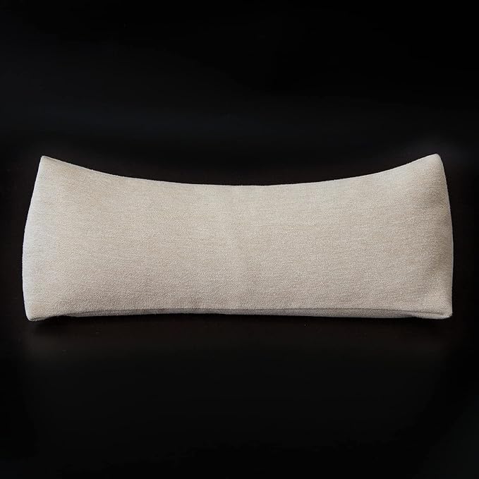Buckwheat Neck Support Pillow Cervical Neck Cylinder Bolster Pillow,Buckwheat Hulls Adjustable Roll Pillow,Neck Pain Relief for Back and Side Sleepers Round Pillows for Lunch Break beige, 6*15 inch