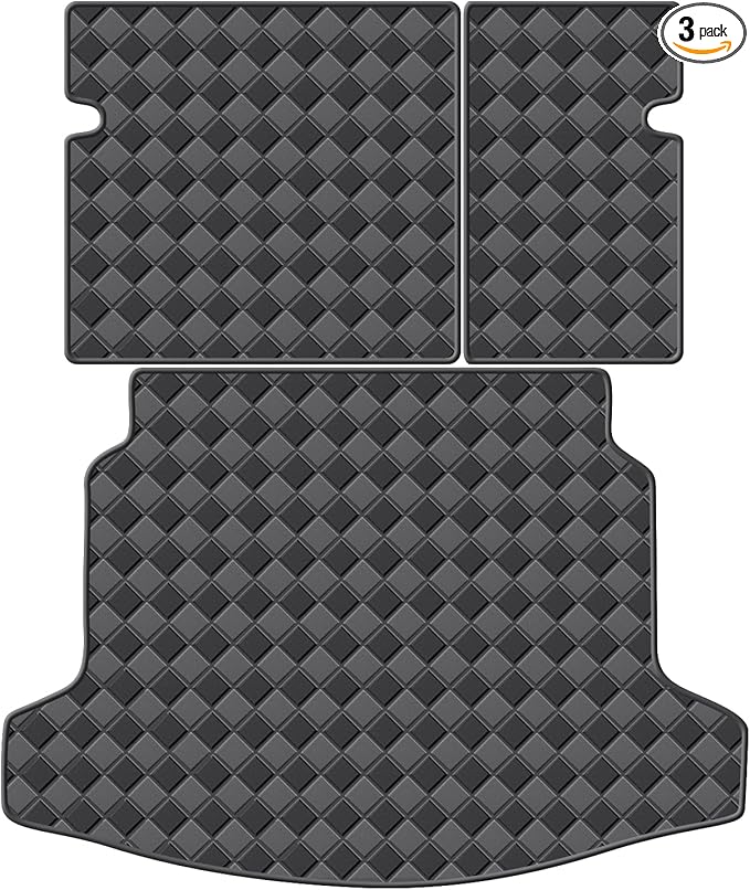 Cargo Mat & Backrest Mats for 2022 2023 2024 2025 Honda Civic Hatchback Accessories, All Weather Waterproof Rear Cargo Liner Rear Trunk Liner Back Seat Cover Protector