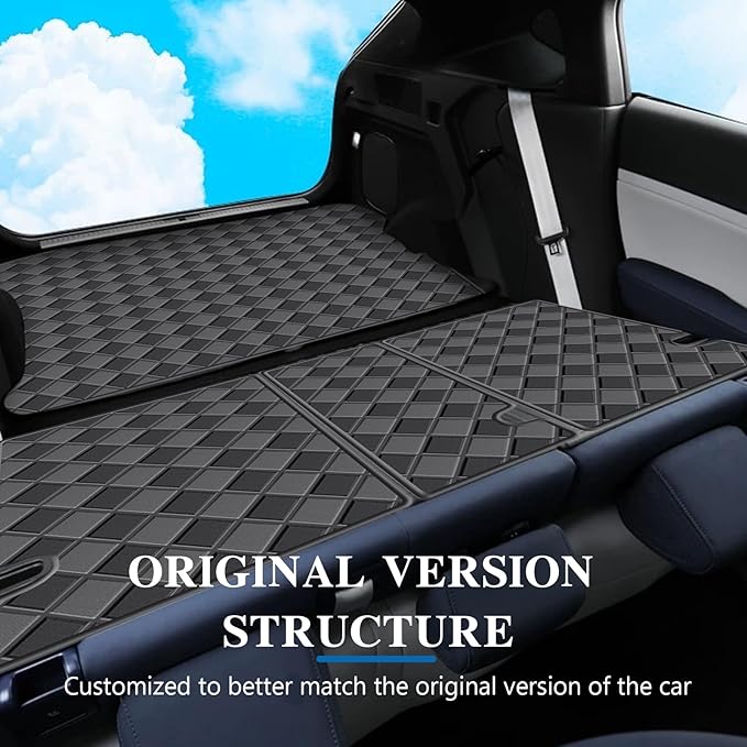 Cargo Mat & Backrest Mats for 2014-2018 Mazda 3 Hatchback Accessories, All Weather Waterproof Rear Cargo Liner Rear Trunk Liner Back Seat Cover Protector