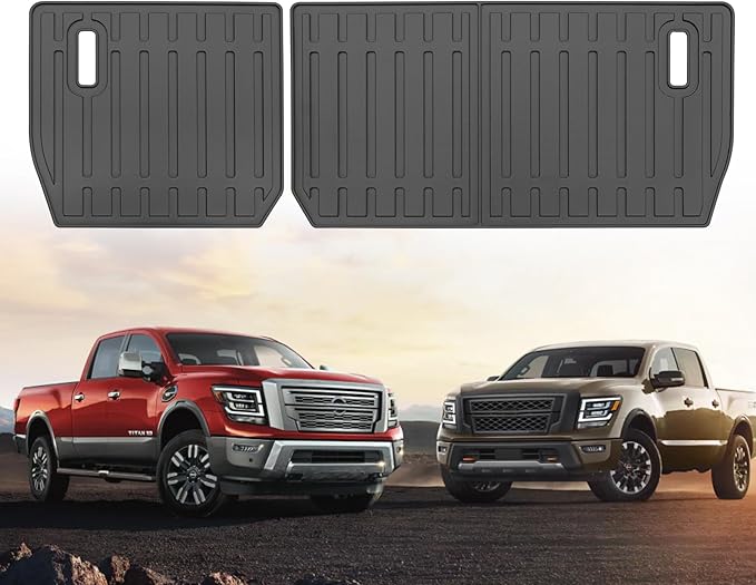 Custom for 2017-2025 Nissan Titan / 2016-2025 Titan XD Crew Cab Rear Seat Backrest Mats All Weather TPE Protection Mat Accessories (for 17-25 Nissan Titan/16-25 Titan XD Crew Cab)