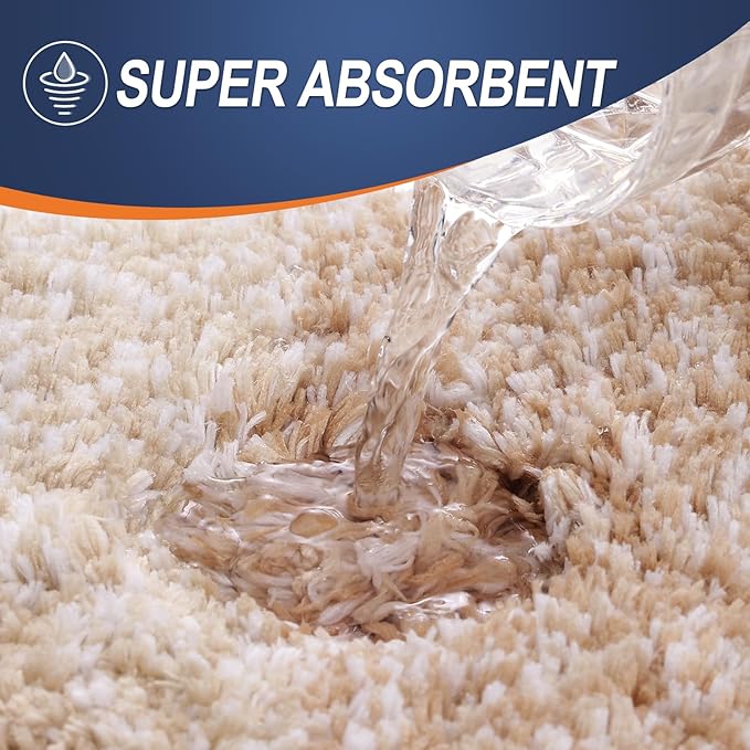 OLANLY Bathroom Runner Rugs 59x24, Extra Soft Absorbent Microfiber Bath Rugs, Rubber Backing, Quick Dry, Machine Washable Bath Mats for Bathroom Floor, Tub and Shower, Home Decor Accessories, Beige