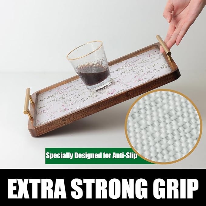 Floral Drawer and Shelf Liner for Cabinets, Non-Adhesive and Strong Non-Slip Flower Shelf Cabinet Drawer Liners for Kitchen,Table,Bookshelves,Waterproof Cupboard Liners,12IN x 10FT