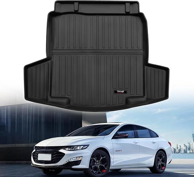 Custom Car Cargo Mats Trunk Liner All Weather TPE Protection Mat Accessories (for 2016-2025 Chevy Malibu)