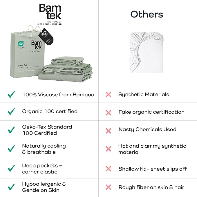 Duvet Cover Set - 100% Viscose Derived from Bamboo Duvet Cover Queen Size, 3 PC Luxury Cooling Duvet Cover for Hot Sleepers, Buttery Soft Comforter Cover & 2 PC Queen Pillowcases, Sage