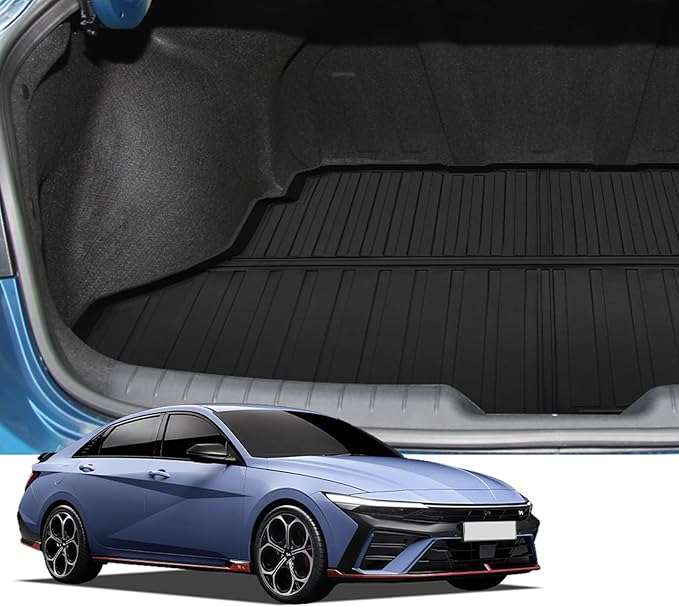 Custom Car Cargo Mats Trunk Liner All Weather TPE Protection Mat Accessories (for 2021-2025 Hyundai Elantra)