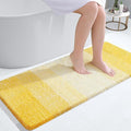OLANLY Bathroom Runner Rugs 44x24, Extra Soft Absorbent Microfiber Bath Rugs, Rubber Backing, Quick Dry, Machine Washable Bath Mats for Bathroom Floor, Tub and Shower, Home Decor Accessories, Yellow