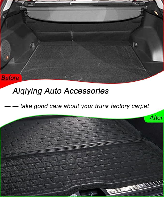 CRV Cargo Liner - Compatible with 2017-2022 Honda CR-V Lower Deck,Not for Subwoofer/Touring/Hybrid Models,All-Weather 3D Waterproof Rear Trunk Tray Floor Mat Custom Fit TPO Accessories