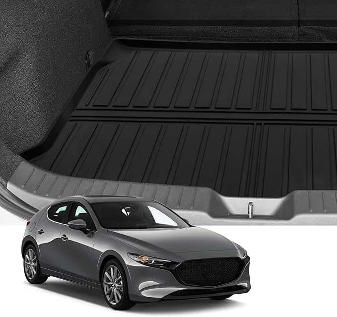 Custom Car Cargo Mats Trunk Liner All Weather TPE Protection Mat Accessories (for 2019-2025 Mazda 3 Hatchback)