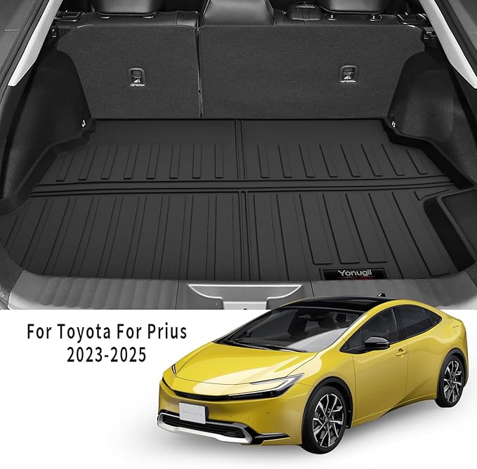 Custom for 2023-2025 2026 Toyota Prius & Prius Prime Hatchback (PHEV) Cargo Mats Trunk Liner All Weather TPE Protection Mat Accessories (for 2023-2026 Toyota Prius Hatchback)