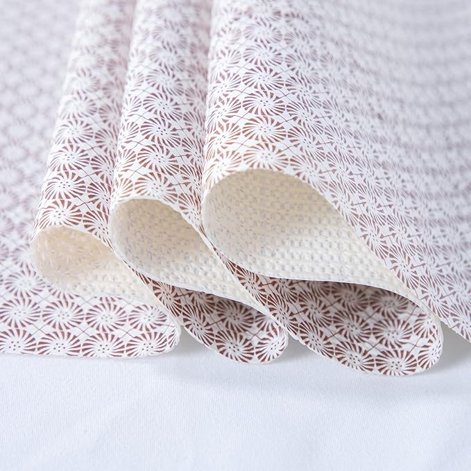 RAY STAR 18X96 Inch Shelf Liner for Kitchen Cabinets, Non-Adhesive Cabinet Liner Washable, PVC Drawer Liner for Dresser Non-Slip Bathroom (Circle)(1 Roll)