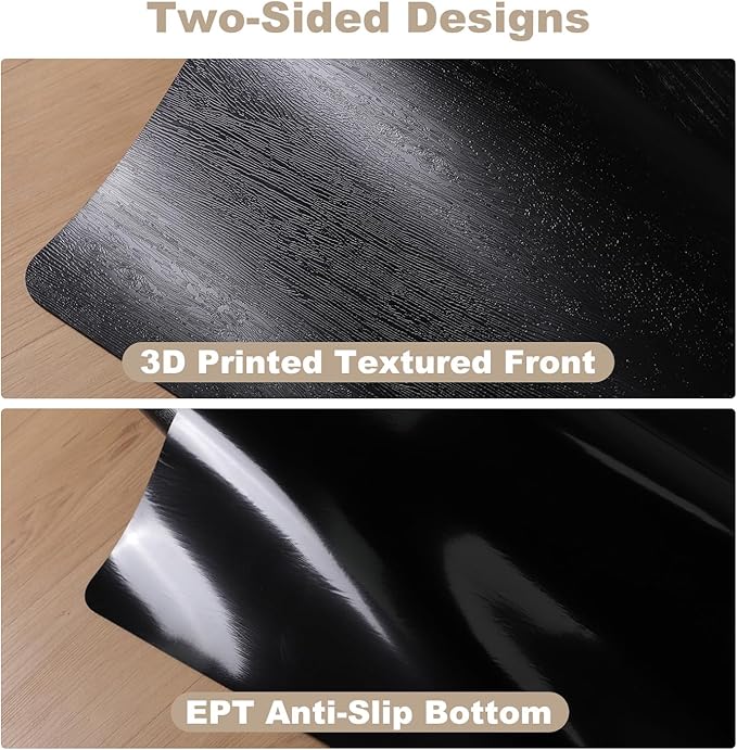 [Thickened to 2.0mm] 40"x 50" Office Chair Mat for Hardwood, Vinyl Computer Floor Mat, Anti-Slip Desk Mats for Hardwood, Easy to Clean Office Chair Floor Protector, Durable Rolling Chair Mat