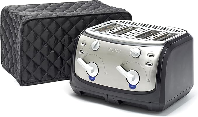 Covermates Keepsakes Toaster Cover - Dust Protection - Stain Resistant - Washable Appliance Cover, Black