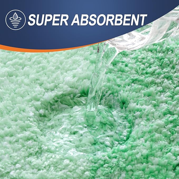 OLANLY Bathroom Runner Rugs 70x24, Extra Soft Absorbent Microfiber Bath Rugs, Rubber Backing, Quick Dry, Machine Washable Bath Mats for Bathroom Floor, Tub and Shower, Home Decor Accessories, Green