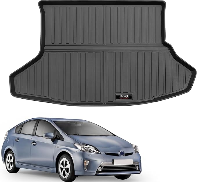 Custom for 2010-2015 Toyota Prius Hatchback Cargo Mats Trunk Liner All Weather TPE Protection Mat Accessories (Not for Prius V and Prius C) (for 2010-2015 Toyota Prius Hatchback)