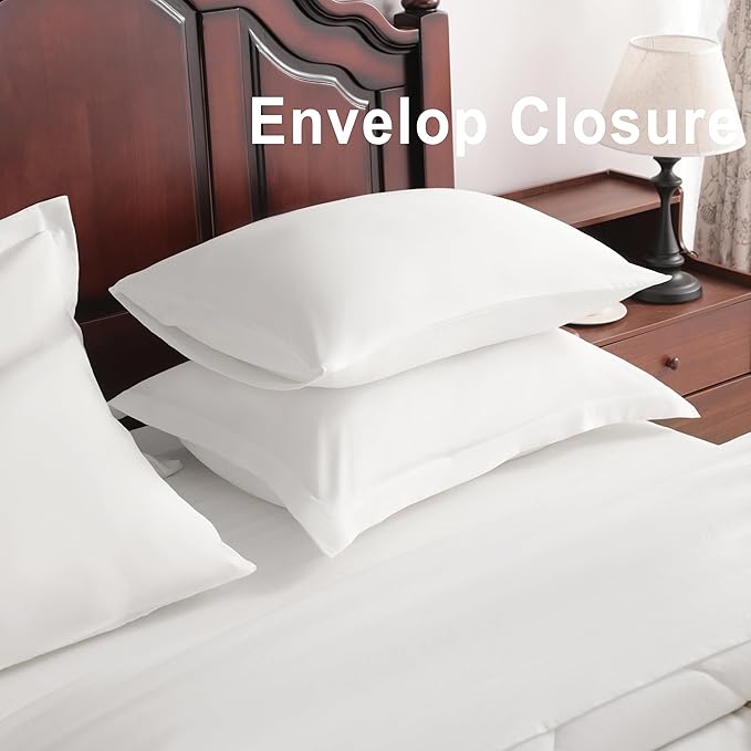 NTBAY King Comforter Set with Sheets, 7 Pieces Soft and Breathable King Bedding Set, Bed in a Bag, Down Alternative Comforter Set Solid Color All Season, King Bedding Set, White