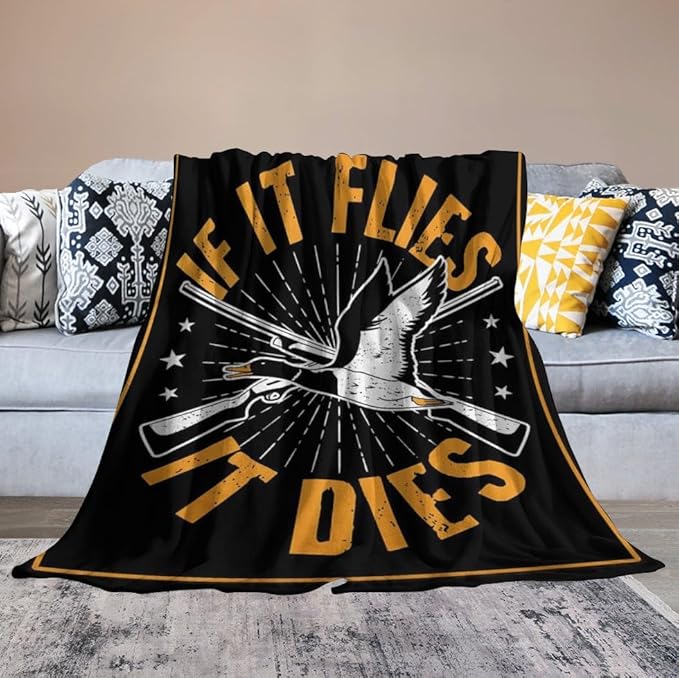 Goose Hunting Blanket Hunting Gifts for Men Goose Hunting Accessories Hunting Throw Blanket for Adults Soft Warm Cozy Fleece Blanket for Couch Sofa Bed 60"x80"