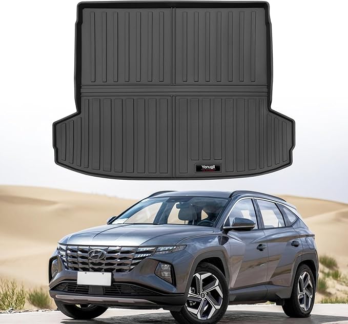 Custom Car Cargo Mats Trunk Liner All Weather TPE Protection Mat Accessories (for 2022-2026 Hyundai Tucson)