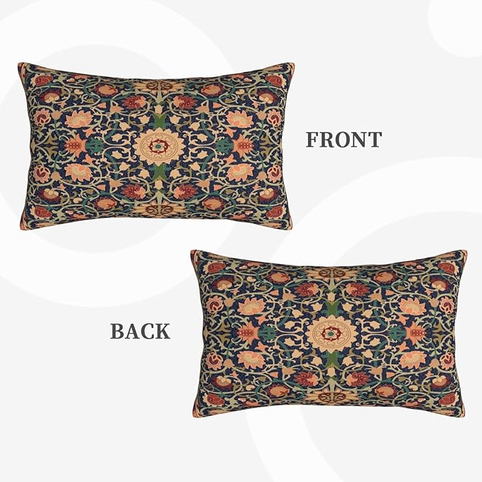 William Morris Vintage Floral 20x12 inches Throw Pillow Covers Cushion Covers for Couch Home Bed Living Room Decorative Pillow Cases