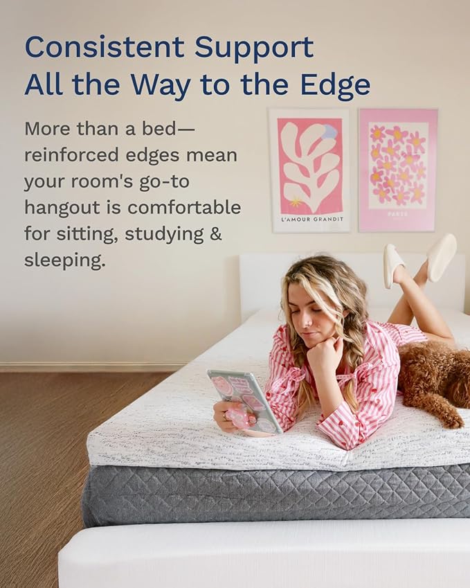 ViscoSoft 2 Inch Memory Foam Mattress Topper Twin XL - Select High Density Ventilated Extra Long Mattress Pad - Premium Removable Rayon Cover