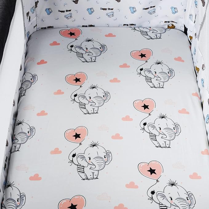 Changing Pad Cover Set 3 Pack Jersey Knit Ultra Soft for Baby Boys Girls Flamingo Elephant & Lion