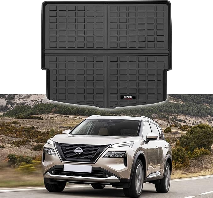 Custom for 2021-2025 2026 Nissan Rogue Cargo Mats Trunk Liner All Weather TPE Protection Mat Accessories (for 2021-2026 Nissan Rogue)(No Sport Model)
