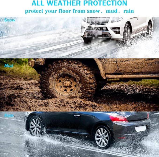 Camry Floor Mats Compatible with 2018-2025 Toyota Camry FWD Models, Non Hybrid or AWD Models，All Weather 3D Tech Waterproof Durable Anti-Slip TPE Floor Liners 1st ＆ 2nd Row Custom-fit Set Accessories