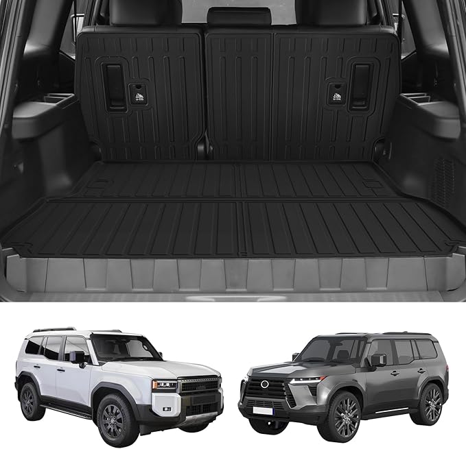 Custom for 2024 2025 2026 Toyota Land Cruiser/Lexus GX550 5 Seater Cargo Mats Trunk Liner All Weather TPE Protection Mat Accessories (for 24-26 Toyota Land Cruiser/Lexus GX 550 5 Seat)