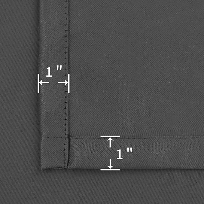 BGment Rod Pocket Grey Blackout Curtains 72 Inches Long - Thermal Insulated Room Darkening Curtain for Bedroom, 42 x 72 Inch, 2 Panels, Dark Grey