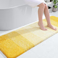 OLANLY Bathroom Runner Rugs 59x20, Extra Soft Absorbent Microfiber Bath Rugs, Rubber Backing, Quick Dry, Machine Washable Bath Mats for Bathroom Floor, Tub and Shower, Home Decor Accessories, Yellow